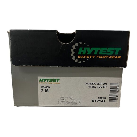 Hytest Opanka Slip-on Womens Size 7 Steel Toe Shoes Slip Resistant Gray & Teal - Picture 3 of 11